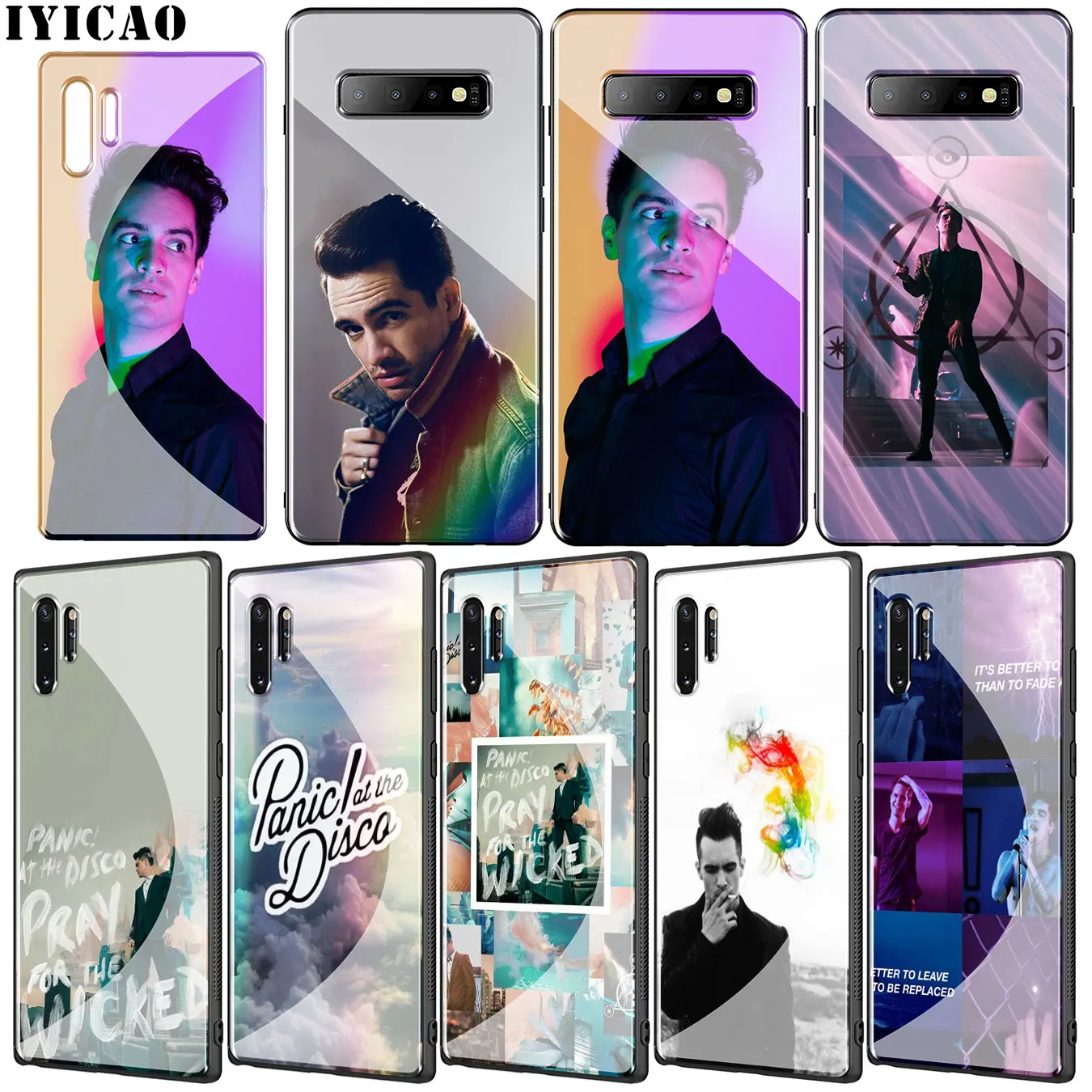 Panic At The Disco Pattern Tempered Glass Case for Samsung Galaxy S10 S9 S8 Note 8 9 10 Plus A10 A20 A30 A40 A50 A60 A70 |