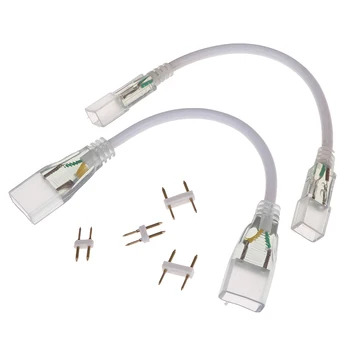 

2pin Led Corner Connector RGB straight Connector 110V 220V middle Double Connectors