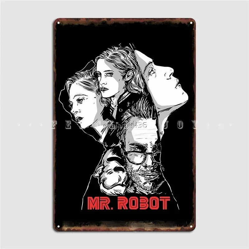 

Mr Robot Metal Sign Pub Kitchen Printing Wall Decor Tin Sign Poster
