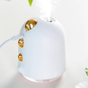 

EAS-New Cute 250Ml Ultrasonic Air Humidifier Aroma Essential Oil Diffuser for Home Car Usb Fogger Mist Maker with 7 Colors Led N