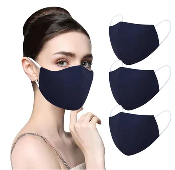 

3pc Unisex Masks Washable Reuse Face Cotton Linen Printing Windproof Foggy Haze Pollution Mouth Mask Face Sheildmascarar