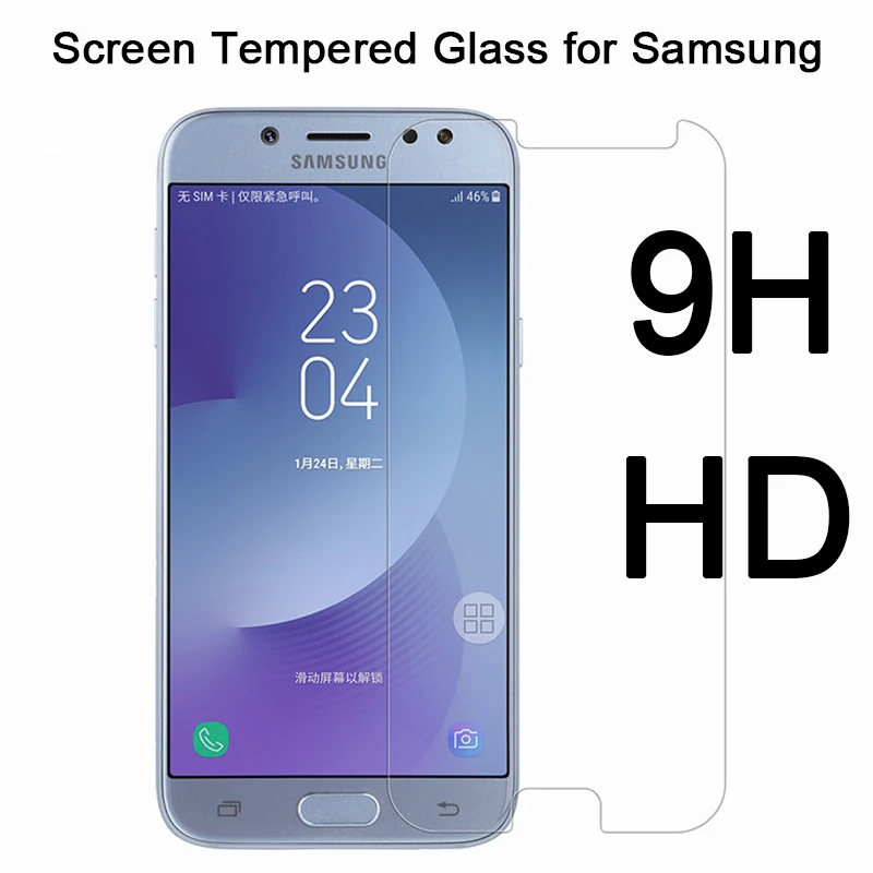Жесткое закаленное стекло для Samsung Galaxy J7 Pro J5 J3 2017 2016 2015 Защитное Grand Prime G530 Plus Core