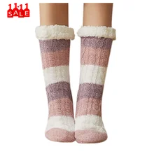 Повседневные милые носки в полоску для девочек и женщин; нескользящие Теплые Зимние гольфы средней длины; носки в стиле хип-хоп с забавным принтом; calcetines;# ZB