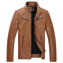 Мужская зимняя Новинка, мотоциклетная Повседневная винтажная клетчатая кожаная куртка, Мужская одежда, модная байкерская куртка из искусственной кожи с карманами на молнии для мужчин