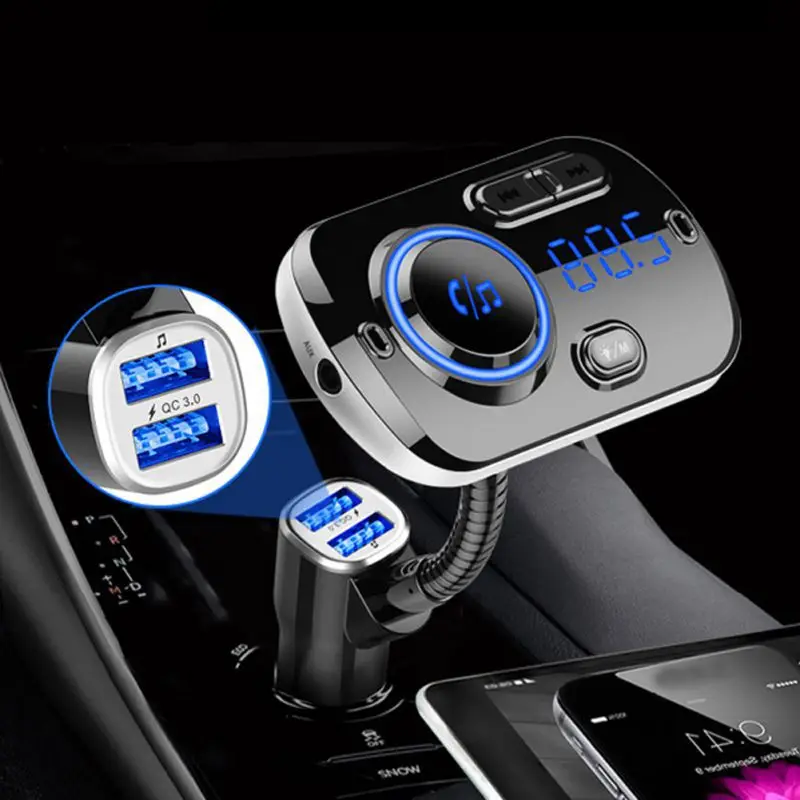 Автомобильный 1 шт. Mp3 Bluetooth плеер двойной USB быстрая зарядка давление 12-24 В без потерь музыка навигация голосовая поддержка MP3
