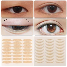 240PCS Double-fold Eyelid Sticker Magic Lace Fiber Invisible Eyelid Mesh Tape Transparent Big Eyes Self-adhesive Makeup Tools