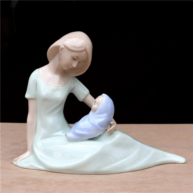 Ceramic Mother And Baby Miniature Porcelain Mom Figurine Infant Ornament Craft Birthday Gift For Mother S Day Decor Bedroom Craft Wedding Gift Gifts Coppercraft Mothers Day Gifts Aliexpress