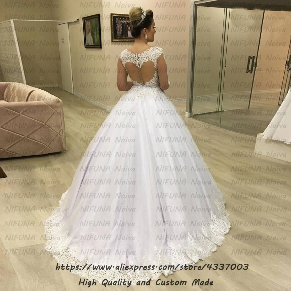 Vestido de novia 2 en 1 сексуальное свадебное платье из двух частей es, халат с длинными рукавами, элегантное кружевное свадебное платье 2 в 1, Casamento