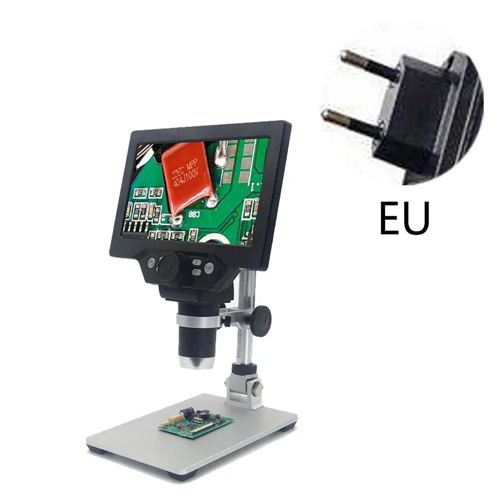1200X цифровой микроскоп 12MP электронные видео микроскопы HD lcd паяльный микроскоп телефон Ремонт лупа с металлической подставкой - Цвет: A