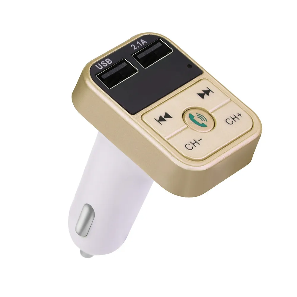 20# Автомобильный MP3-плеер USB TF карта Поддержка комплект беспроводной связи bluetooth для автомобиля lcd Hands-Free fm-передатчик mp3 музыкальный плеер мобильные телефоны - Цвет: Gold