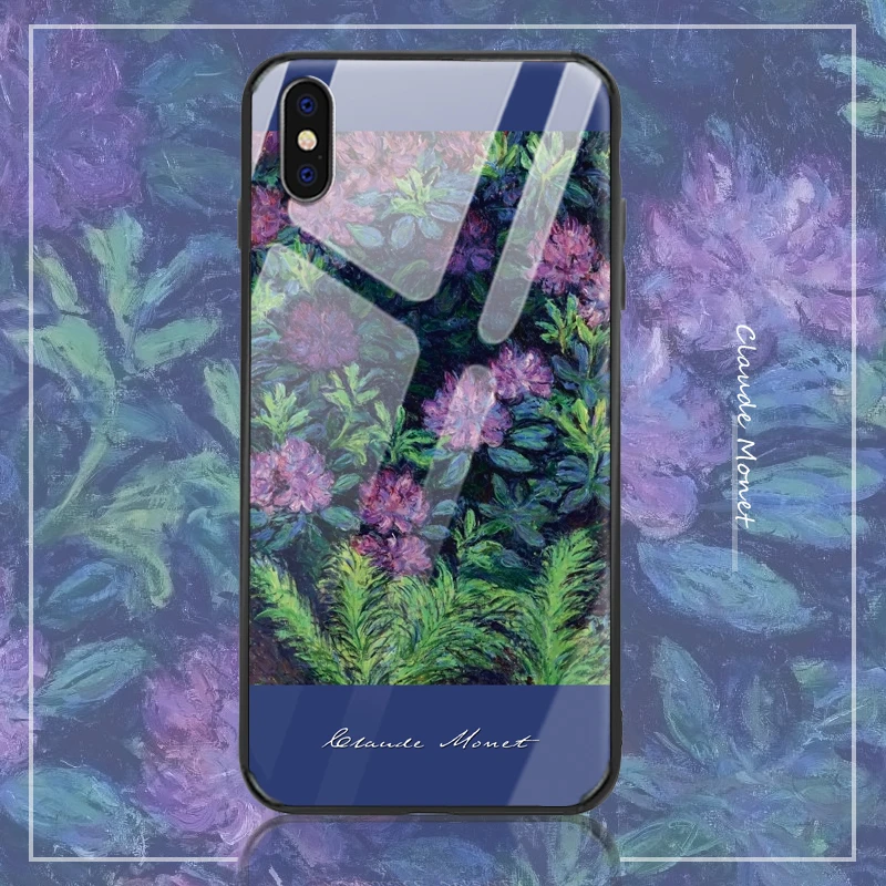 Французский Ретро чехол для Iphone xr 11 ip x xs max 6s/7/8plus с фиолетовыми цветами картиной