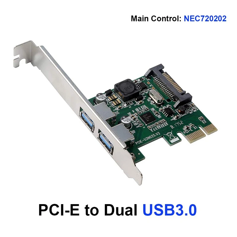 Pci-E к Usb3.0 двойной порт карты расширения Pci Express адаптер Nec720202 главный чип управления для настольного ПК