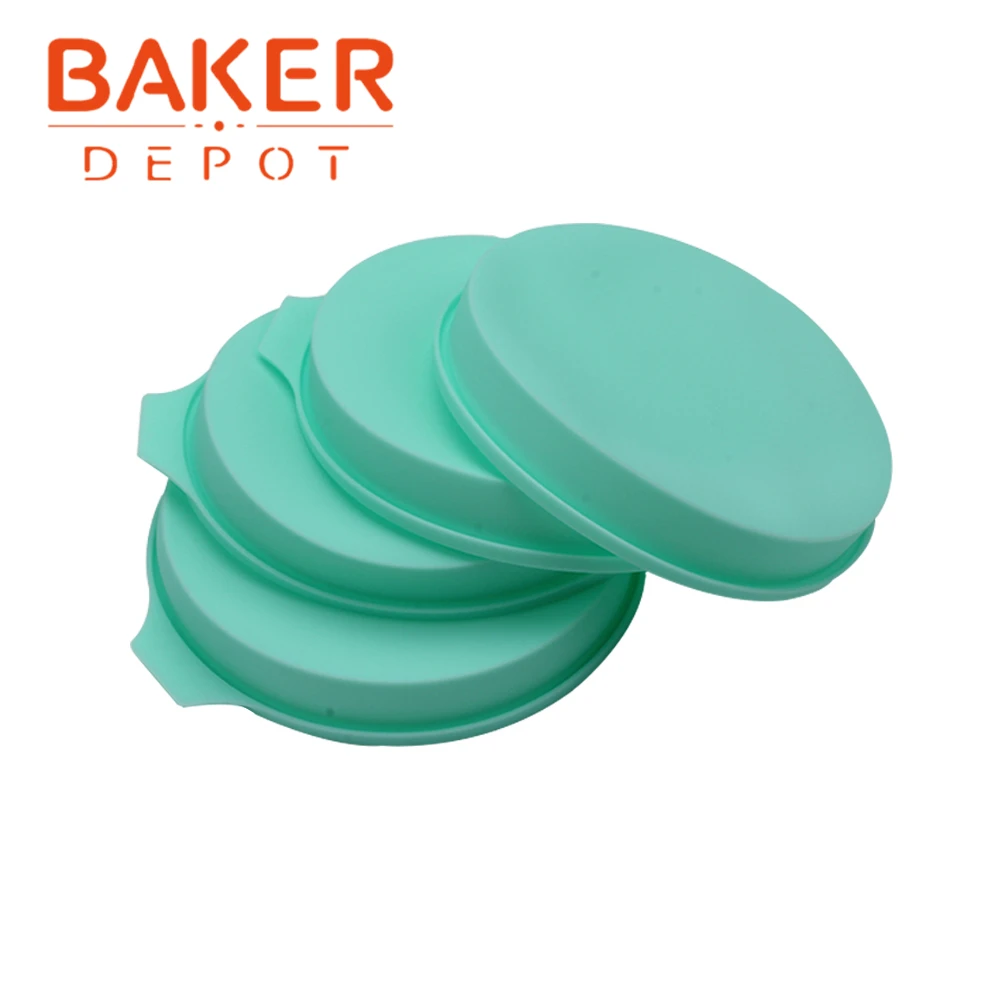 BAKER DEPOT 8 дюймов силиконовая форма для торта пицца выпечка круглый хлеб Радужная форма для выпечки торта украшение для торта Сделай Сам День Рождения Вечеринка