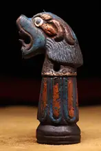 

wedding decoration Tibetan collection of old copper and copper tires are hand-tapped, chiseled and painted Lion head statue