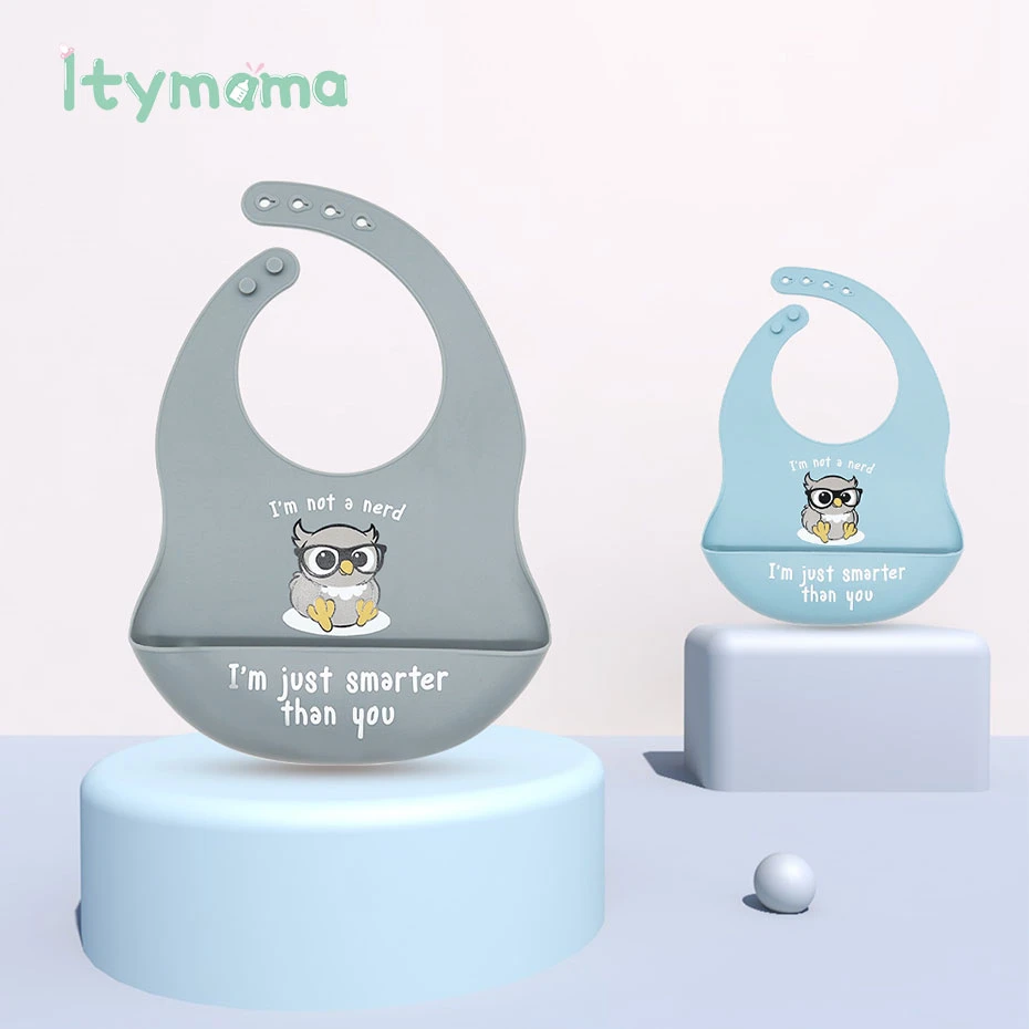 Силиконовые нагрудники для детей 1 шт. регулируемая посуда кормления
