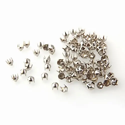 

100 PCS Pyramids Rivets Gothic Silver approx 5 x 4 mm