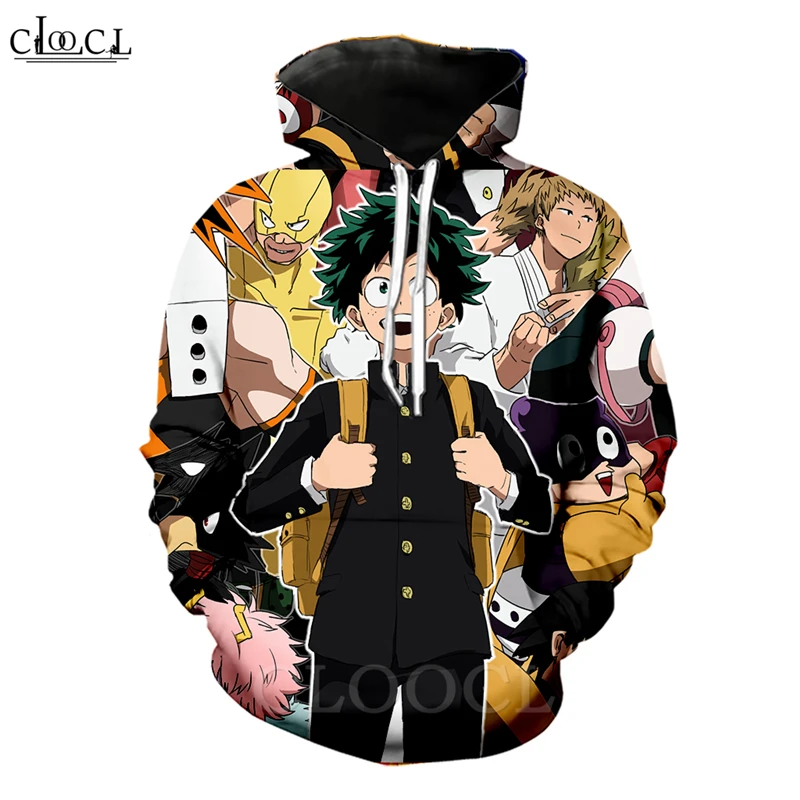 Hoodies 5 Аниме My Hero Academy толстовки для мужчин и женщин с 3D принтом Мужская толстовка худи Himiko Toga повседневные уличные пуловеры B364 - Цвет: Hoodies 5
