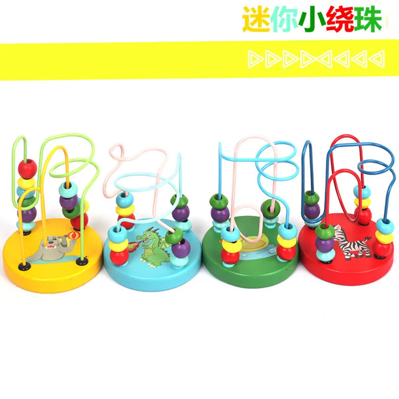 

Infants Wood Mini Small Bead-stringing Toy Color Animal Beaded Bracelet Bead-stringing Toy Early Childhood Educational Toy