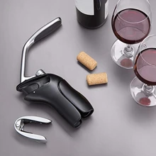 1PC Vertical Lever Corkscrew Bottle Openers Foil Cutter Wine Tool Set Cork Drill Lifter Kit Wine Opener Bar Lever Corkscrew