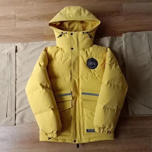 Yellow Tcyeek бренд мужской пуховик корейский Повседневный теплый белый утиный пух пальто мужская одежда модный теплый пуховик LW2267 - Цвет: Yellow