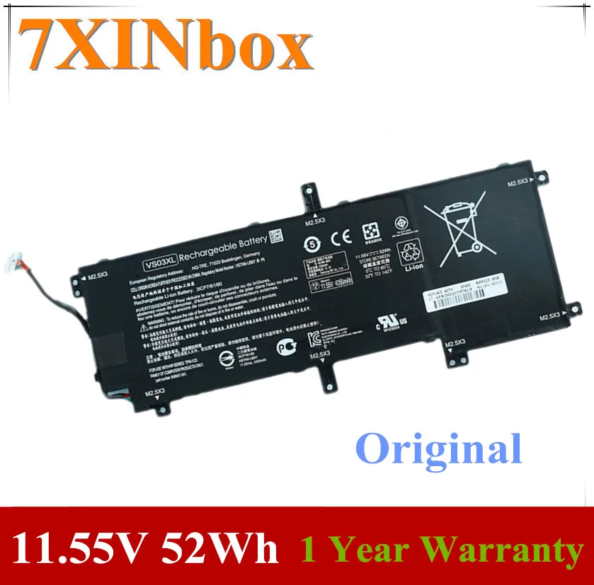 Оригинальный аккумулятор для ноутбука 7XINbox 11 55 в 52 Втч VS03XL планшета HP Envy 15 AS AS014WM