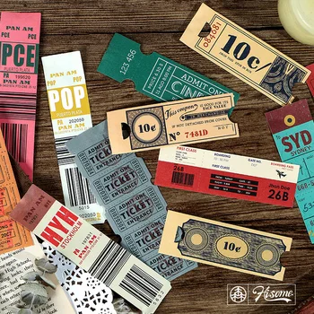

30 Pcs/set Vintage Tickets Carft Paper Retro Tickets Series Memo Pad Sticky Notes Escolar School Supply Bookmark Notepad Label