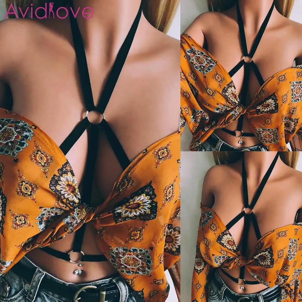 Сексуальный женский эластичный бюстгальтер с ремешками открытая блузка на бретелях однотонный бесшовный без жгута Тонкий Повседневный Нижнее белье лето