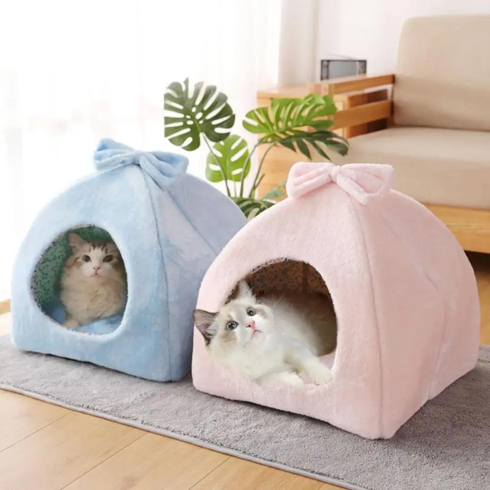 Коврик для кошек, Успокаивающая кровать для собак, для домашних животных, для кошек, палатка, домик для питомника, зимняя теплая кровать, мягкий складной коврик для сна, Tapis Litiere#2N20
