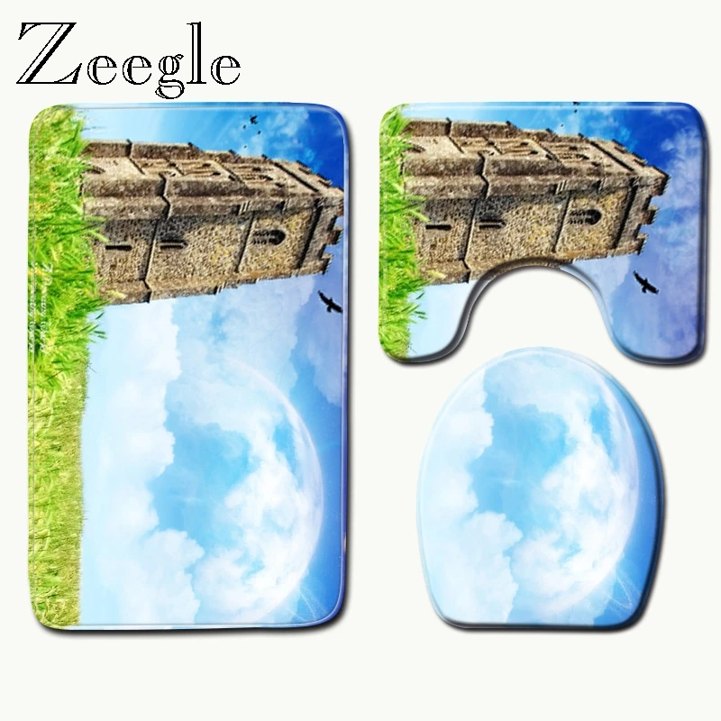 Zeegle коврик из микрофибры, коврик для ванной, Современный душ, анти-слип, коврики для ванной, коврик, коврики для туалета