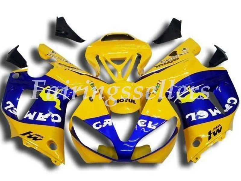 Топ литья под давлением ABS Полный обтекатели комплект подходит для Yamaha YZF-R1 YZF1000 R1 00 01 2000 2001 обтекатель комплект белый синий