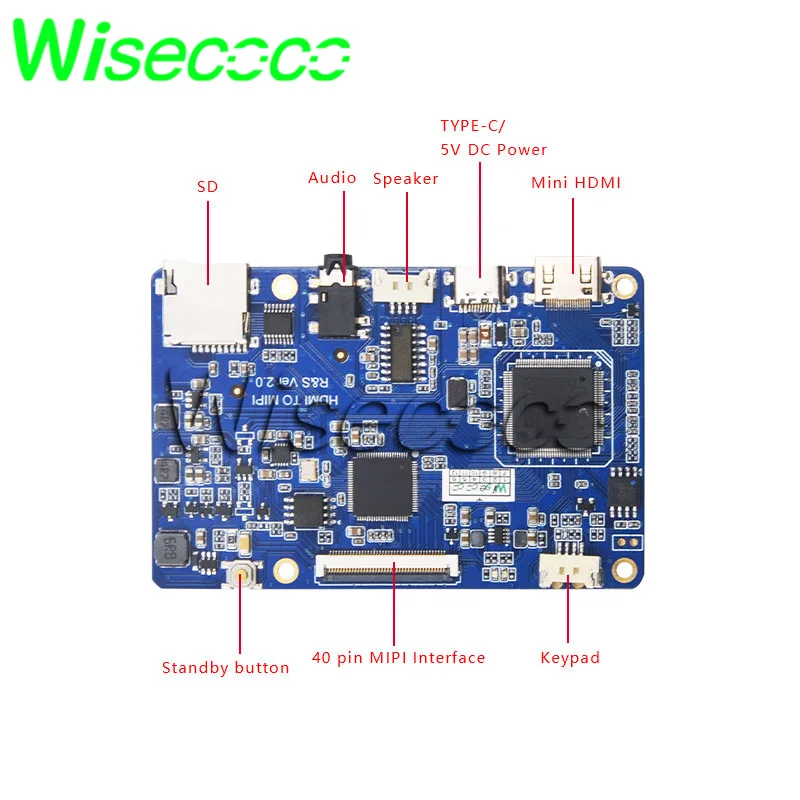 Wisecoco 5,5 ips ЖК-дисплей fhd 1920x1080+ панель сенсорного экрана hdmi для mipi плата драйвера поддержка win 7 8 10 raspberry pi diy