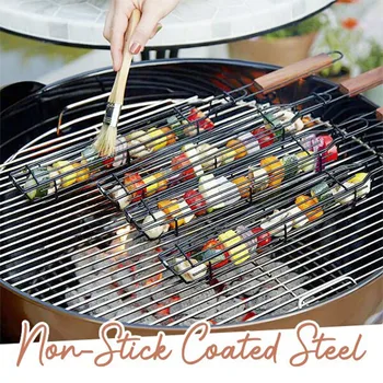 

BBQ Tools Easy Kebab Barbecue Baskets Vegetables Barbeque Food Holder Meat Portable Washable Barbeque Clip Wild Home Supply