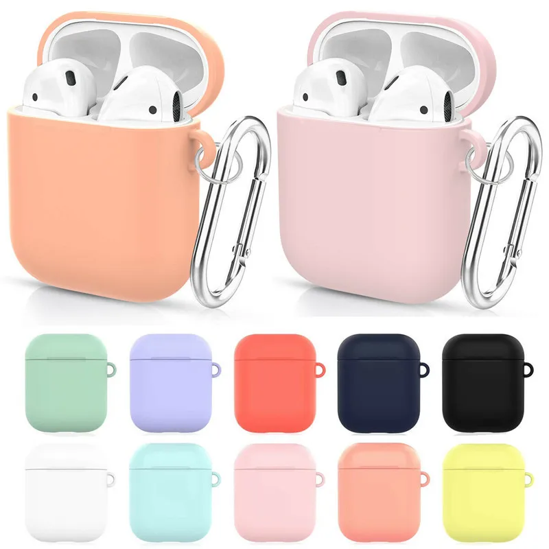 Силиконовый наушник из ТПУ чехол для Apple Airpods противоударный чехол для Apple AirPods 2 и 1 Charing Box Air Pods защитный чехол