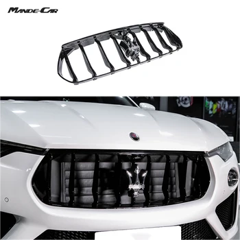 

high gloss black Grille with Silvery color finish logo for Maserati Levante car accessory autoparts bodykit