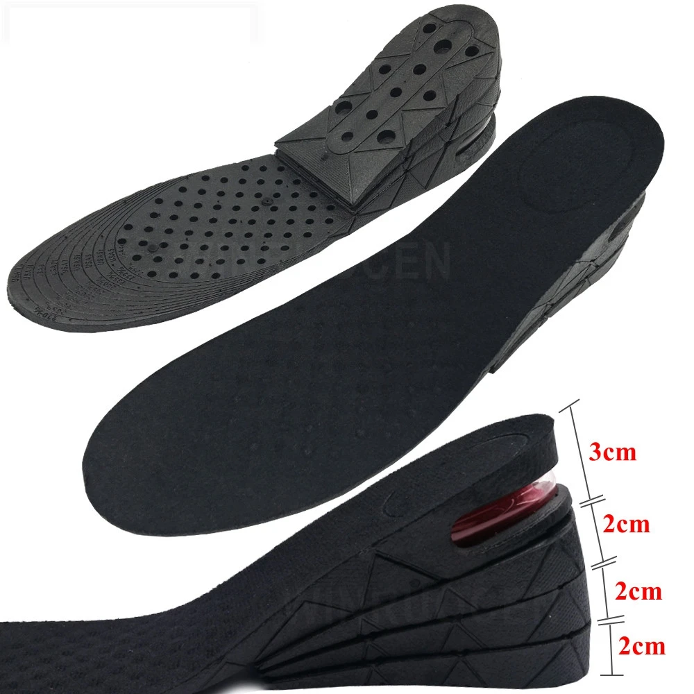 3-9cm Height Increase Insole Cushion Height Lift Adjustable Cut Shoe Heel Insert Taller Women Men Unisex Quality Foot Pads