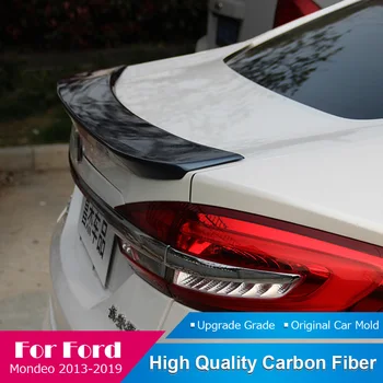

AITWATT Fit For Ford Mondeo 2013 to 2019 Rear White Spoiler Carbon Fiber Exterior Rear Trunk Wing Spoiler Protector