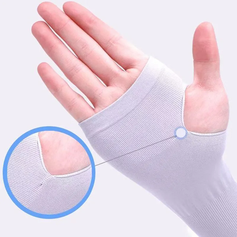One Pair Sun UV Protection Cooling Ice Sleeve Women Summer Long Fingerless Gloves Unisex Cycling Driving Running Sports Sleeves cycling gloves fingerless gloves sports gloves gym gloves fingerless gym gloves running gloves