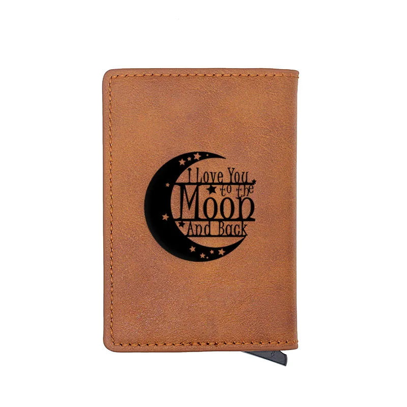 Модный кошелек с надписью I Love You To The Moon And Back держатель для кредитных карт мужской