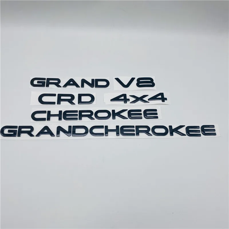 

Black /Silver /Gold For Jeep Grand Cherokee 4x4 CRD V8 Front Left & Right Side Door Emblem Rear Tail Logo Letters Name Plate