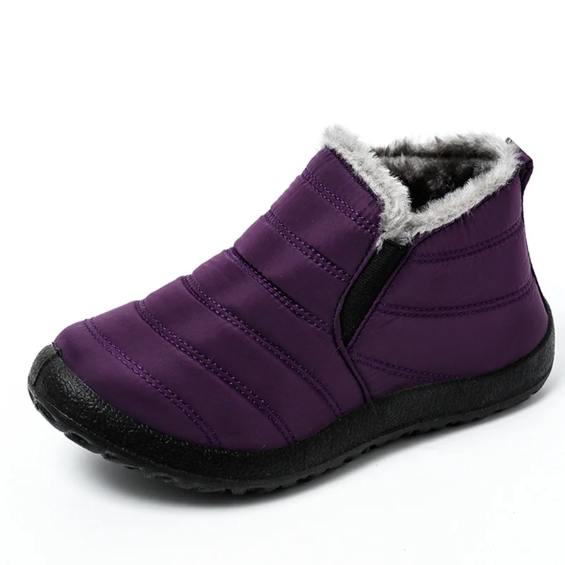 Winter Men Boots Waterproof Snow Boots Men Lightweight Work Shoes Warm Plush Male Sneakers Soft Couple Boot Husband Footwear
