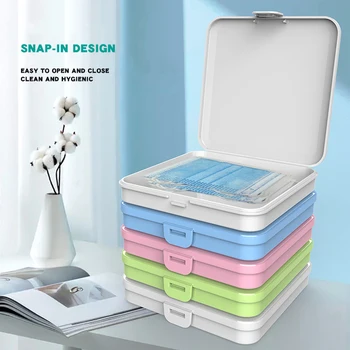 

Face Mask Storage Case Portable Dustproof Moisture-proof Household Outdoor Face Mask Box Multiple Colors Storage Folder