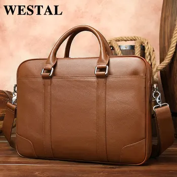 

New Men's Business Portable Briefcase Men's Leather Computer Bag