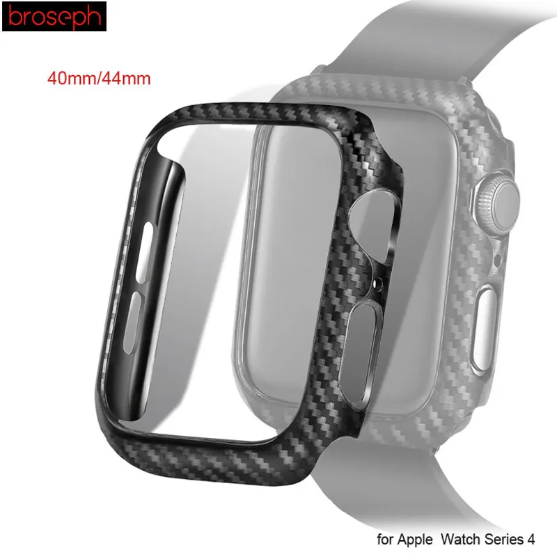 Крышка корпуса часов из углеродного волокна для apple Watch 4 40 мм 44 мм защитная рамка корпуса для iwatch серии 4 аксессуары для часов