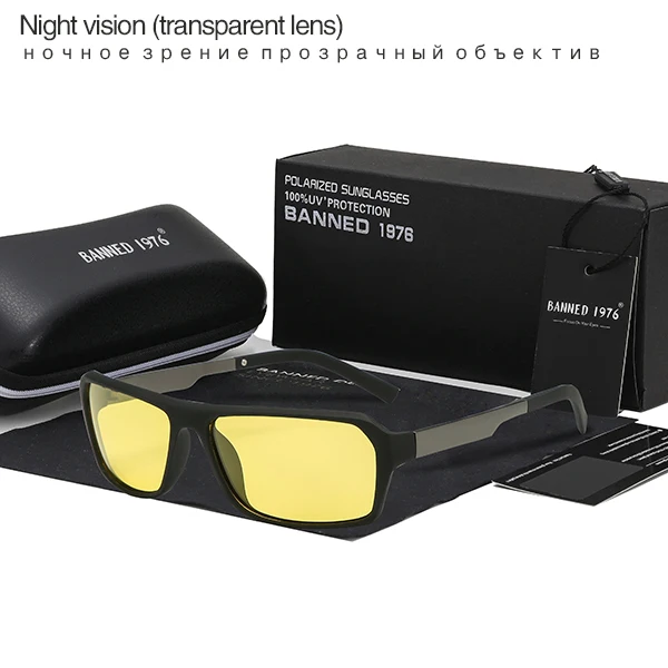 Брендовые мужские солнцезащитные очки, поляризационные, модные, классические, мужские солнцезащитные очки, очки для рыбалки, очки для вождения, очки для мужчин/женщин - Цвет линз: night vision