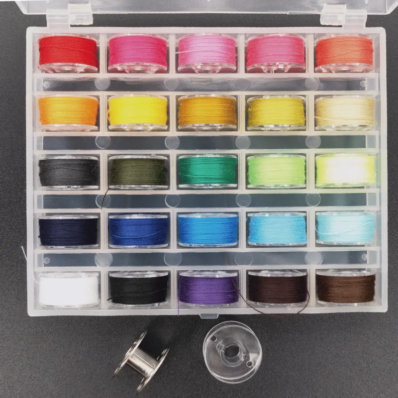 만능반짇고리함 휴대용 수납 보관함 25 그리드 Clear Sewing Machine Bobbins 티몬