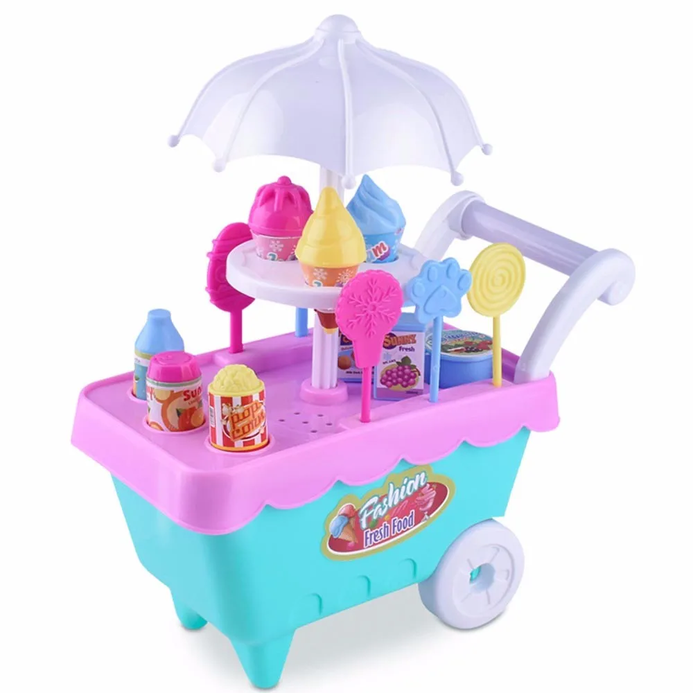 Детские игрушки 16 шт. мини мороженое конфеты тележка дом играть обучающая игрушка мороженое автомобиль игрушки кухонные игрушки для детей