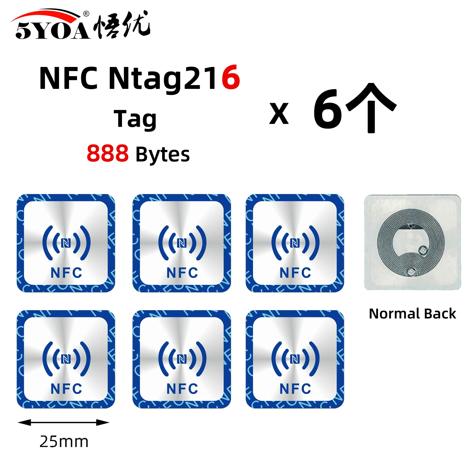 electric door lock 6pcs NFC Ntag213 Ntag215 Ntag216 TAG Sticker Ntag 213 13.56MHz Universal Label RFID Token Patrol Ultralight for shortcut etc smart locks Access Control Systems