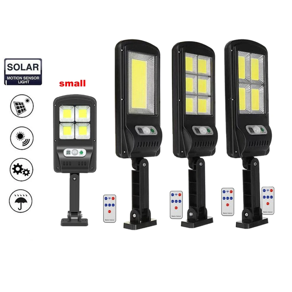 

Solar Power PIR Motion Sensor Wall Light remote 1-4pcs 48-128 LED Outdoor Waterproof Energy Saving Street Yard Path H floodlight