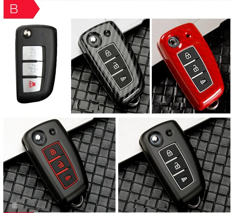 Чехол для ключей из углеродного волокна для Nissan Duke Micra Qashqai Juke X-Trail Nismo Murano Maxima Altima Geniss Tiida Quest