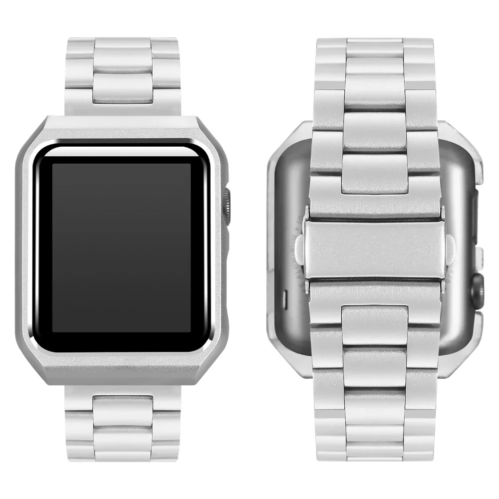 Ремешок для часов из нержавеющей стали с защитным чехлом для Apple Watch 38 мм 42 мм 40 мм 44 мм серия 4 3 2 1 металлический сменный ремешок